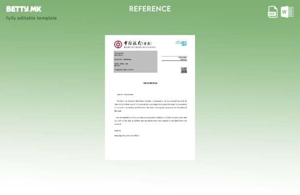 Модерен стил референтен шаблон за затворање на Банката на Кина во Хонг Конг